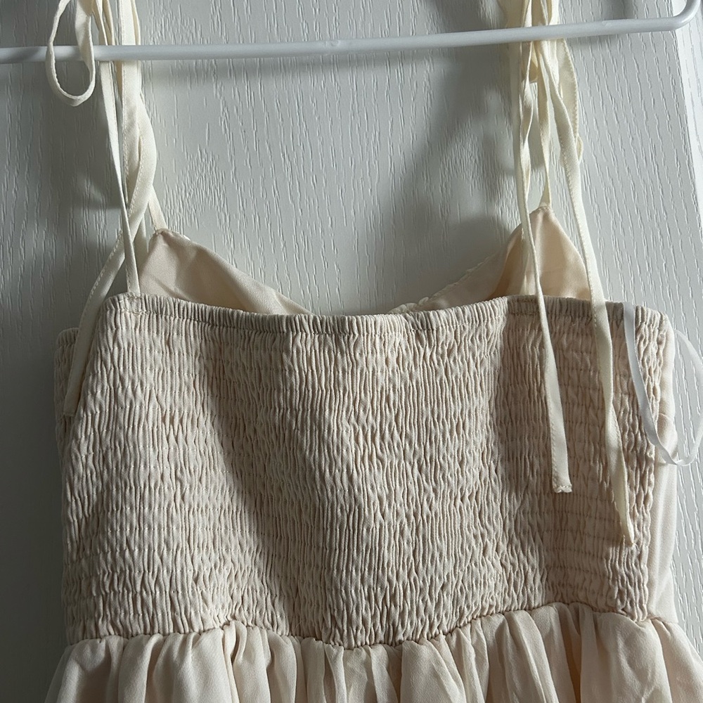 Cute Whit Croquette Picnic Dress